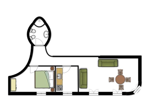 آپارتمان 1 خوابه با بالکن و چشم‌انداز دریا, Residence Villa Rosa