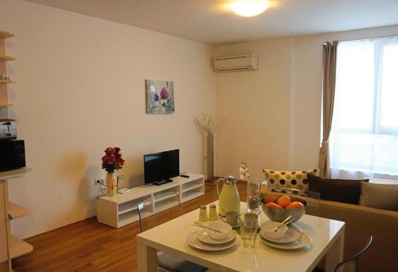 침실 1개 테라스 아파트, бяла виста клиф   Byala Vista Cliff
