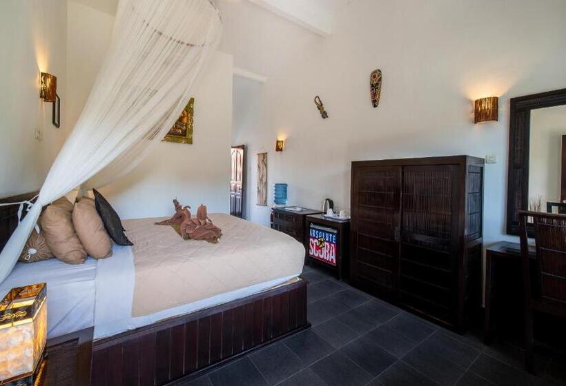 디럭스 룸 측면 바다 전망, Absolute Scuba Bali Dive Resort