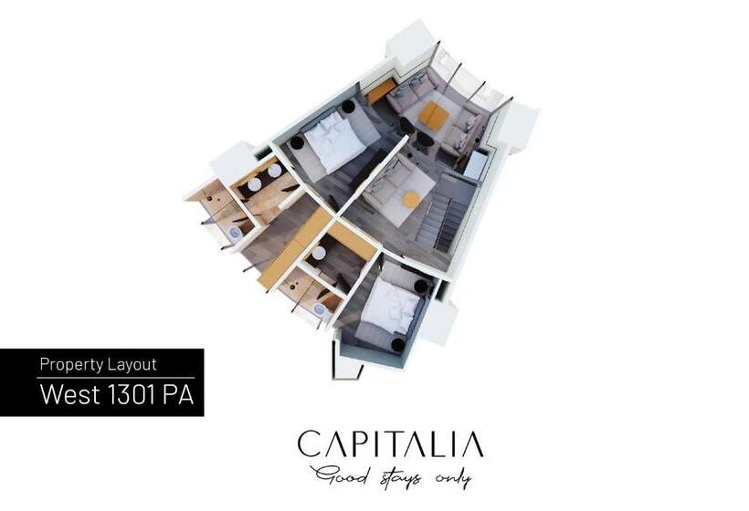３ベッドルームアパートメント, Capitalia   Apartments   Reforma Centro