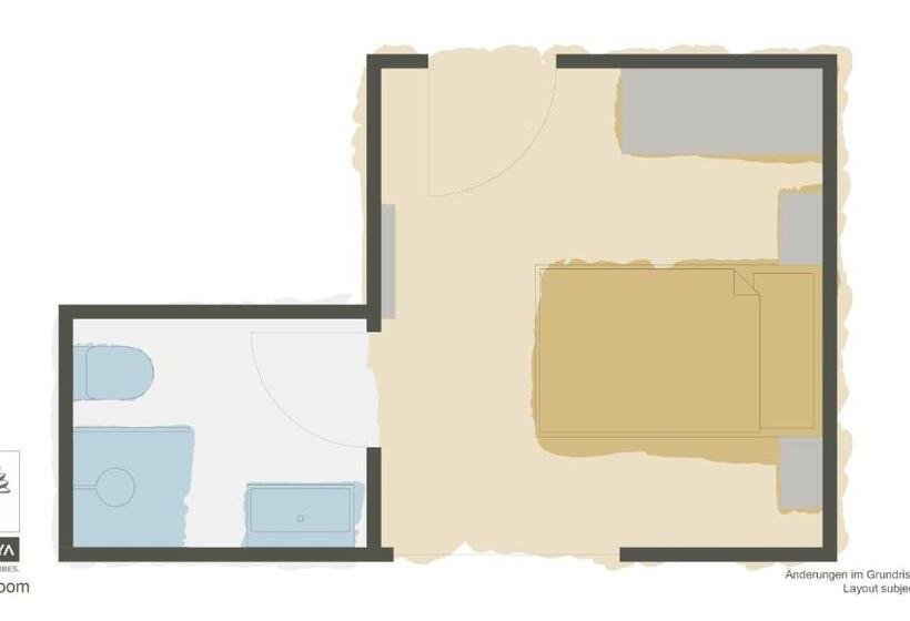 اتاق استاندارد یک نفره, Ferienhotel Pass Thurn