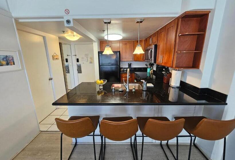 침실 1개 바다 전망 아파트, Ilikai Hotel Condo With Kitchen And Ocean View