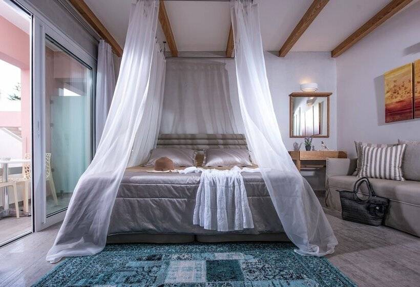 스위트 킹사이즈 침대, Omiros Boutique Hotel   Adults Only