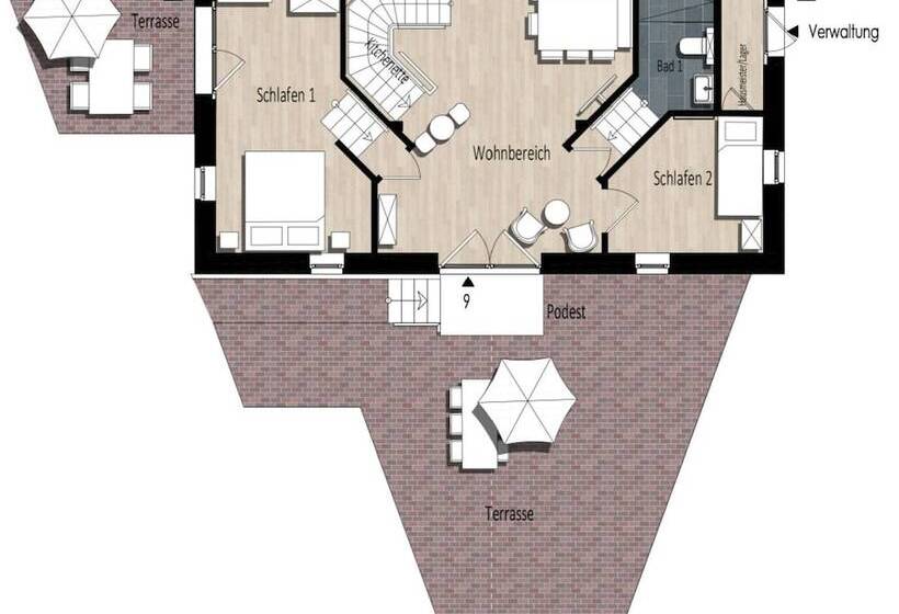 Апартаменты Superior 1 Спальня, Friesischer Hof