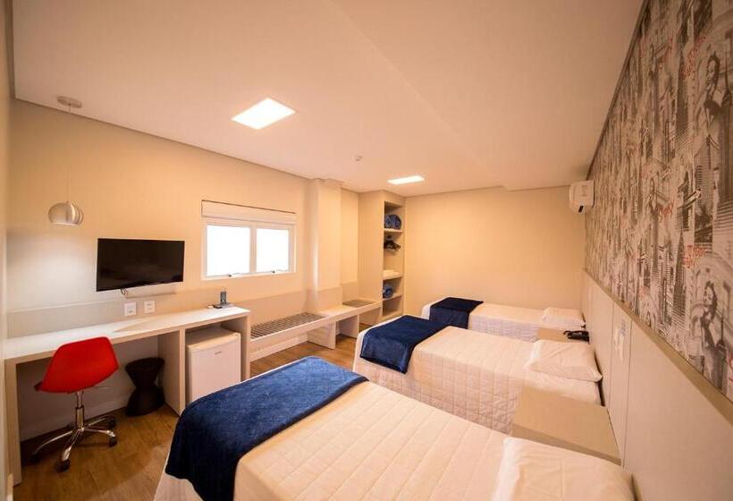 豪华三人间, Hiber Hotel   Acesso A Chapecó