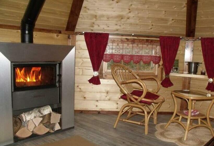 Номер Стандарт, Escapade Romantique: Cabane Avec Terrasse Panoramique, Poêle à Bois Et éclairage Multicolore   Fr 1