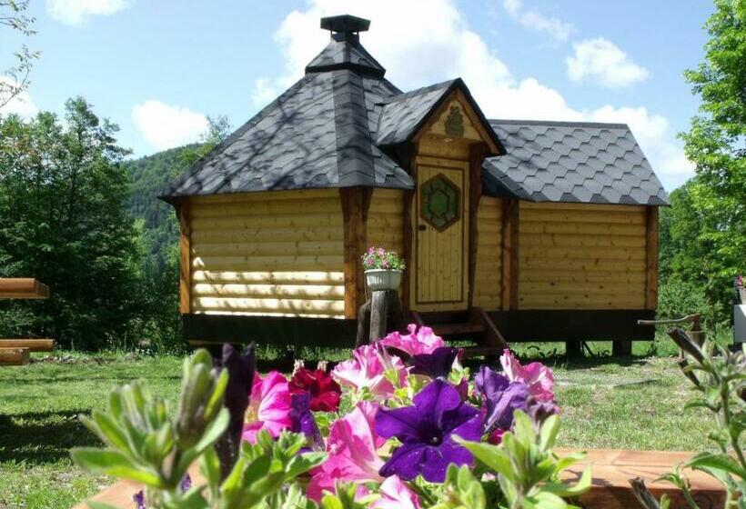 Номер Стандарт, Escapade Romantique: Cabane Avec Terrasse Panoramique, Poêle à Bois Et éclairage Multicolore   Fr 1