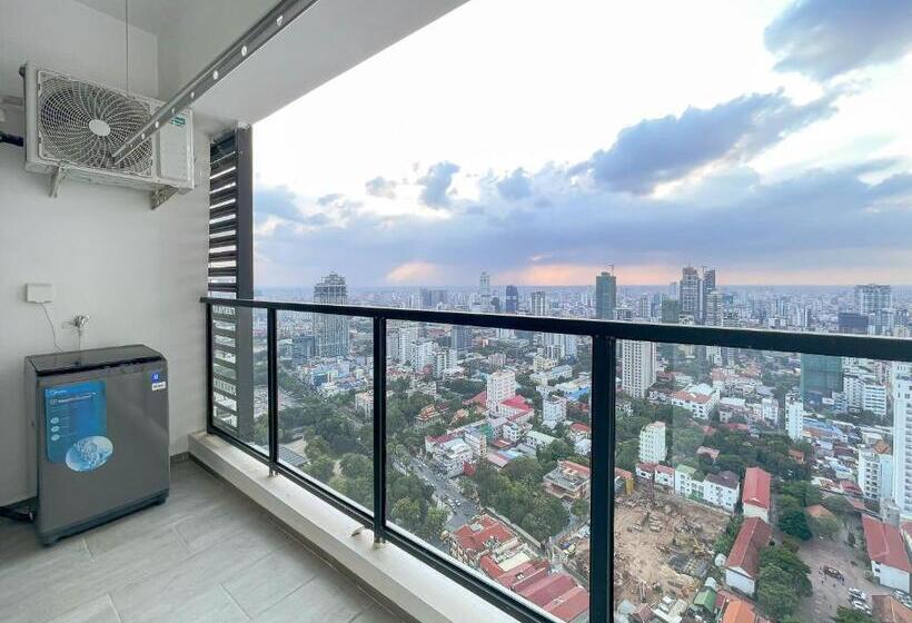 침실 1개 디럭스 아파트, Phnom Penh Huan Yu Center Hotel & Residence 金边寰宇中心酒店公寓