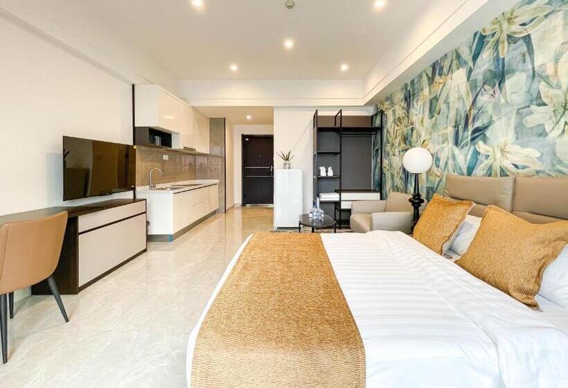 침실 1개 디럭스 아파트, Phnom Penh Huan Yu Center Hotel & Residence 金边寰宇中心酒店公寓