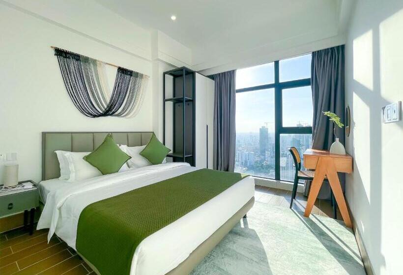 带2个卧室的公寓, Phnom Penh Huan Yu Center Hotel & Residence 金边寰宇中心酒店公寓