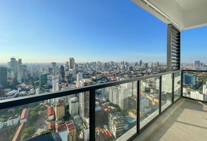 带2个卧室的公寓, Phnom Penh Huan Yu Center Hotel & Residence 金边寰宇中心酒店公寓