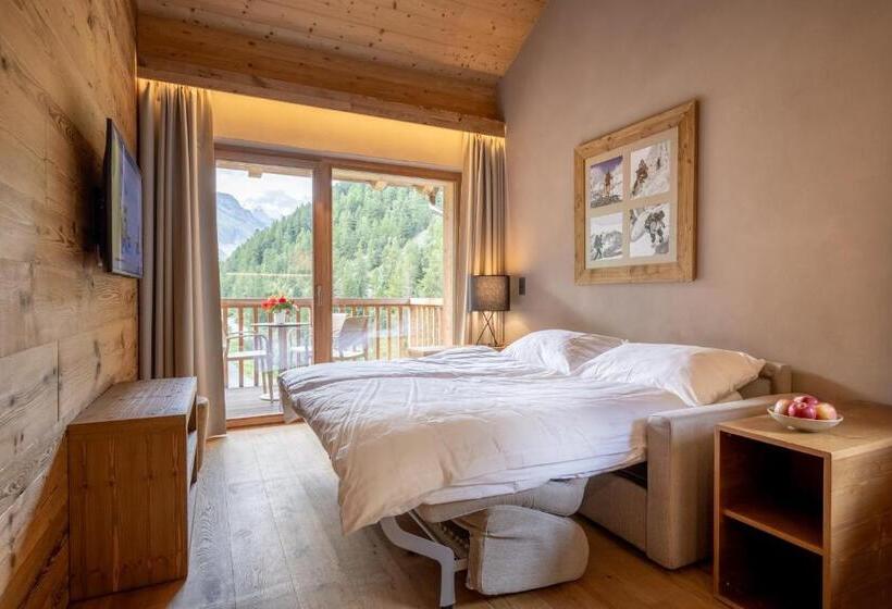 Апартаменты 1 Спальня с Балконом, Swisspeak Resorts Zinal