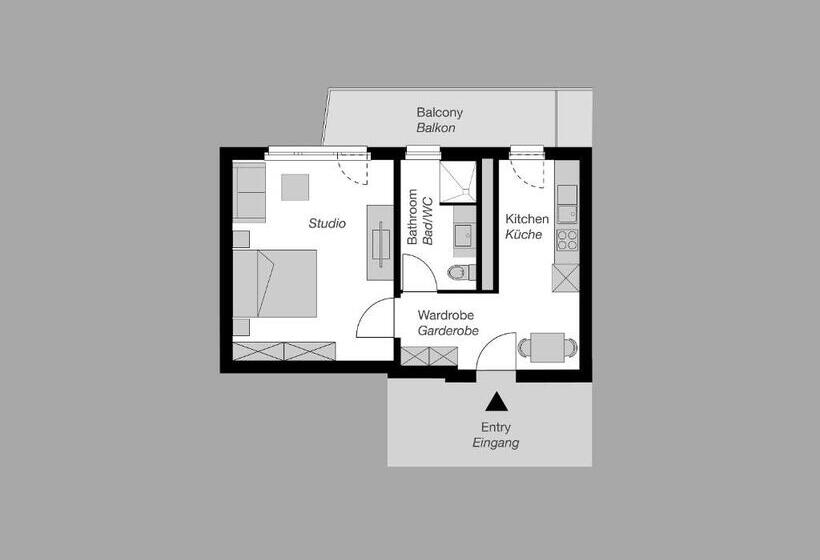 Estúdio Standard, City Stay Apartments Lindenstraße