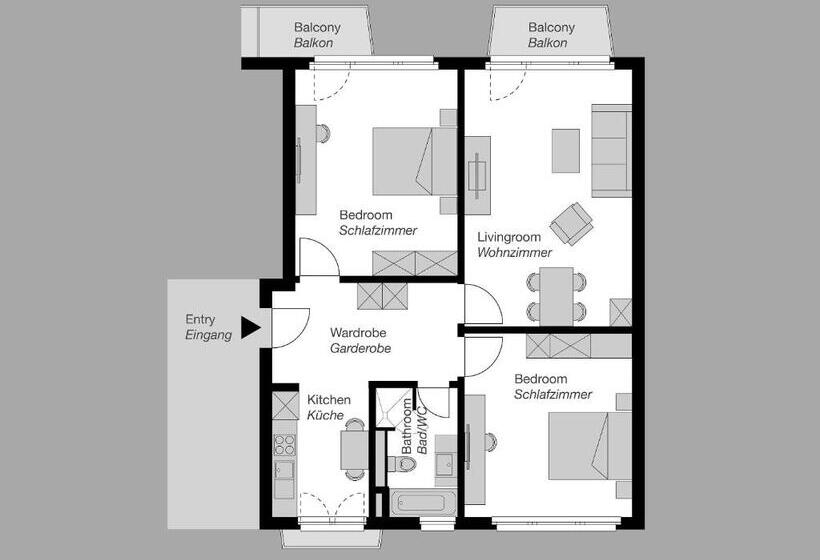 Apartamento 2 Quartos, City Stay Apartments Lindenstraße