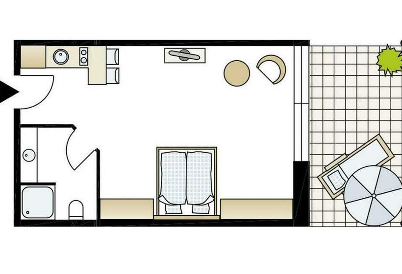 Apartamento 1 Dormitório, Aparthotel Seepanorama