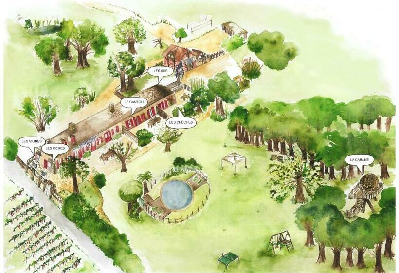 غرفة قياسية مطلّة علي الحديقة, Chambres D Hôtes   Dîners   Piscine   Centre Ville Bergerac 5km   Domaine De Bellevue Cottage