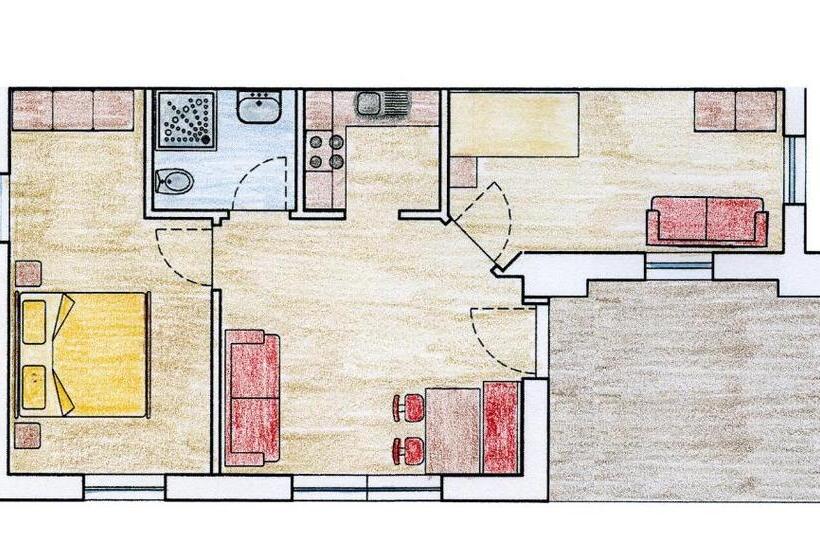 １ベッドルームのスーペリアアパートメント, Fröhlichhof Wohnung Pergola