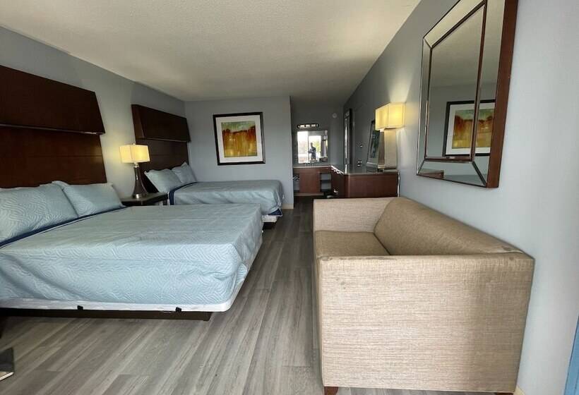 스탠다드 룸 더블 침대 2개, Lamplighter Inn By Oyo Charlotte Airport Area