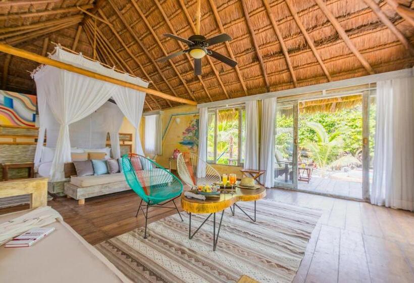 キングサイズベッドのスイートルーム, Villa Pescadores Tulum
