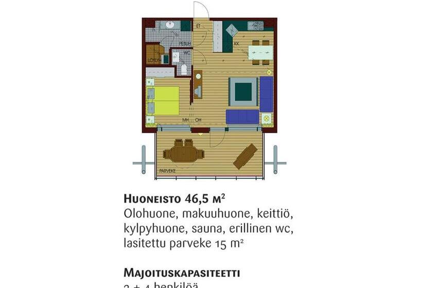 Апартаменты 1 Спальня, Kuortaneen Urheiluopisto