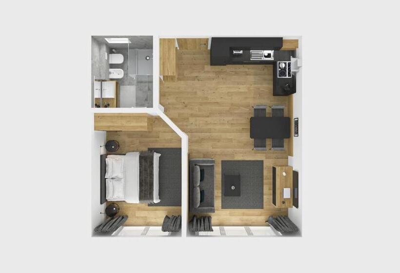 Апартаменты Пентхаус 1 Спальня, Chalet Kristall   Dolomites Garden Chalet