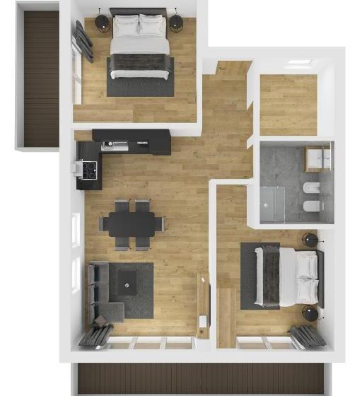 Апартаменты Пентхаус 1 Спальня, Chalet Kristall   Dolomites Garden Chalet