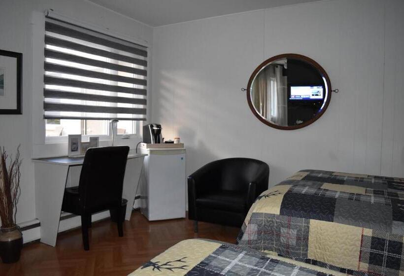 חדר סטנדרט שתי מיטות זוגיות, Motel De L Anse Et Camping Rimouski