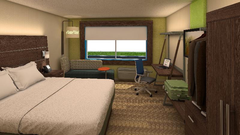 带大床的标准间, Holiday Inn Express & Suites Tulsa South   Woodland Hills, An Ihg