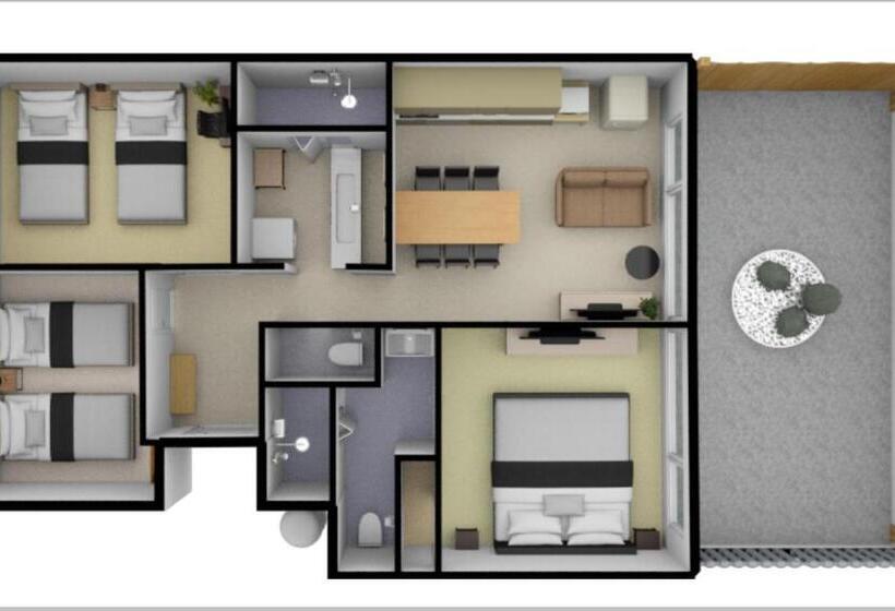 침실 1개 가든 전망 아파트, R&run Kyoto Serviced Apartment & Suites